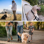 jenico Long Dog Leash 20FT: 3/8'' Heavy Duty Rope Leashes for Dogs Training with Lockable Hook Reflective Threads Bungee and Padded Handle - Dog Lead for Large Small Medium Dogs Outside Walking