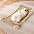 Extra Large 31.5" Cat Scratcher Bed - Sisal-Style Lounge for Indoor Cats | Scratch Pad & Lounge, Modern Wooden Cat Furniture, Protects Sofa & Carpet, for Scratching & Resting, for Large/Multi-Cat Home