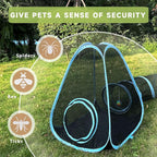 Outdoor Cat Enclosures, Cat Tunnels Catio Tents Cubes for Indoor Cats with Play Ball, Collapsible Outside Playpen Tunnel for Kitty, Rabbit, Puppy and Small Animals