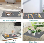 Cat Litter Mat for Litter Box, Silicone Large Cat Litter Trapping Mat - 51.2x25.6 in, Waterproof & Non-Slip, Durable & Easy Clean, Gray