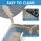 UPSKY Waterproof Cat Litter Mat Large 35" x 24" Soft on Kitty Paws, Gray | Litter Box Mat, Cat Litter Mat Litter Trapping Mat, Waterproof Scatter Control, For Indoor Cats, Easy to Clean