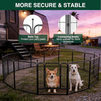VISCOO Dog Playpen Outdoor, 16 Panels 32" H Dog Pen Indoor, Metal Dog Fence | Pet Fence for Large/Medium/Small Dogs, Indoor Puppy Playpen, Foldable Heavy Duty Exercise Pen for RV,Camping,Yard