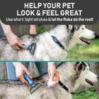 Maxpower Planet Pet Grooming Brush and 2X Grooming Gloves Combo - Double Sided Dematting, Deshedding Undercoat Rake for Dogs and Cats - Reduce Shedding Easily - Blue | Cat & Dual-Sided Rake, Dematting, Adjustable Fit, Machine Washable, Dog Brush for sh...