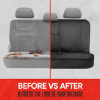 Motor Trend Neoprene Waterproof Seat Covers for Cars, Trucks, & SUV – Black & Beige Automotive Interior Protectors - Rear Split Bench Protector for Kids Dogs & Pets – Forros para Asientos de Carro