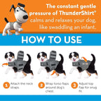 ThunderShirt for Dogs Calming Anxiety Vest, X Large, Heather Gray | Skin-Friendly Dog Anxiety Shirt, Helps Reduce Stress from Thunder, Fireworks & Travel