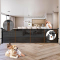 200.1" Retractable Baby Gate Extra Wide, 41" Tall Retractable Dog Gate for Stairs, Doorways, Decks, Mesh Gate Long Child Gate Pet Gate for Indoor, Outdoor, with Reinforced Mesh Rods, Dual Locks