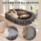 CHEERPALS Cloud Cat Window Perch for Indoor Cats Hammock Bed Foldable | Reversible Cushion Removable Washable, Breathable Soft All-Season, Sturdy Strong Suction Cups Support, Cordless(Grey,Large)