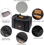 Morpilot Pet Carrier Bag, Portable Cat Carrier Bag Top Opening, Removable Mat and Breathable Mesh, Foldable Cat Carrier Transport Bag for Dogs and Cats, with Shoulder Strap and Pet Bowl, Gray