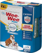 Four Paws Wee-Wee Odor Control Dog Pee Pads with Febreze Freshness | 10 count, spring fresh scent, neutralizes ammonia odors, pee pads for dogs & puppies, dog housebreaking, 22" x 23"