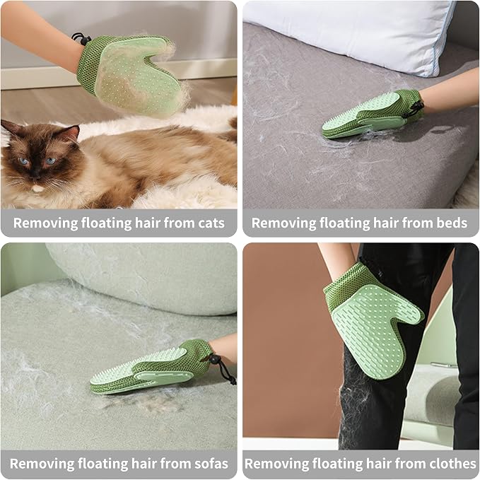 Quiet Cat Clippers & Cat Grooming Kit for Matted & Long Hair | 250Min Cordless Pet Shaver, Low Noise Pet Hair Trimmer for Grooming,2in1 Wide & Narrow Blades,4 Combs,Scissors & Glove(White)