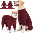 Dog Winter Coat, Warm Fleece Jacket, Windproof Pullover Jumpsuit, Full Body Dog Pajamas Onesie, Cold Weather Clothes for Medium Large Dog