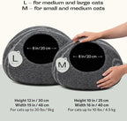 MEOWFIA Cat Cave – Premium Felt Cat Bed Enclosure for Indoor Cats, Handmade Merino Wool (Dark Grey, Large)