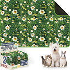 Washable Pee Pads for Dogs, Reusable Puppy Potty Training Pads, Ultra-Absorbent Thick Waterproof Leak-Proof Non-Slip Pads & Mat for Crate, Playpen, Floor, Whelping & Housebreaking , 2 Pack 48"x72"