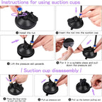 Soarer 3in1 Flying Bird Cat Wand Toys with Suction Cup for Indoor Cat,7Pcs | Enhanced Suction Cup,Interactive Cat Fishing Pole Toy Replacement and Door Hanging Cat String Toy for Indoor Kitten Self Play
