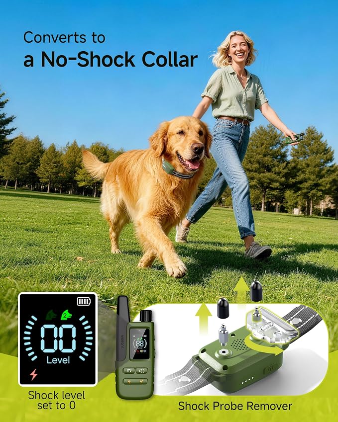 Shock Collar for 2 Dogs (10-120lbs) - 4200FT Dog Training Collar with Remote, IPX8 Waterproof Electric Collar with 4 Training Modes, Rechargeable E-Collar for Large Medium Small Breeds
