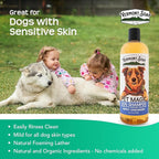 VERMONT SOAP Organic Pet Shampoo, Unscented Natural Dog Shampoo, 16 oz | Unscented organic olive oil, coconut & aloe vera, sensitive skin care, USDA certified , fragrance free, dog shampoo grooming