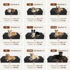 Comfort Expression Orthopedic Dog Beds for Large Sized Dog with Bolster | Waterproof Dog Couch Bed with Washable Cover & Non-Slip Bottom, Supportive Egg Crate Foam Large Pet Bed, 38x25 Inch