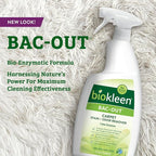 Biokleen Bac-Out Enzyme Cleaner Spray and Stain & Odor Remover for Pet Stains, Laundry, Diapers, Wine, Carpets, & More, Eco-Friendly, Non-Toxic, Lime Scent, 32 Ounces (Pack of 2)