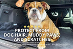 Bulldogology SUV Cargo Liner for Dogs 55"x106" Heavy Duty Pet Trunk Cargo Cover - Dog Car Seat Cover Waterproof Nonslip - Dog Hair, Muddy Paws, Scratches Cover Protector for Cars Vans (X-Large, Black)