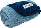 PetAmi Waterproof Dog Blanket, Leakproof Puppy Blanket, 29x40 Navy Blue | For Small Medium Pets, Furniture Sofa Couch Cover Protector, Fleece Throw Indoor Cat Kitten, Reversible Washable Soft Plush