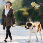 ADITYNA Black Leather Dog Leash for Large & Extra-Large Dogs, 6ft x 1" | Soft yet strong leather leash for walking, training, hiking — great for Great Dane, Rottweiler, Cane Corso, Mastiff.