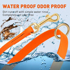 Viper Biothane K9 Working Dog Leash Waterproof Lead for Tracking Training Schutzhund Odor-Proof Long Line with Solid Brass Snap for Puppy Medium and Large Dogs 6ft, Hunter Orange