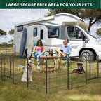 VISCOO Dog Playpen Outdoor, 16 Panels 40" High Metal Dog Fence with Gate, Pet Fence for Large/Small Dogs, Portable Dog Fence for RV Camping, Yard | Pet Fence for Large/Medium/Small Dogs, Portable Dog Fence for RV Camping, Yard