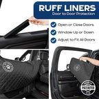 Ruff Liners Standard Back Seat Extender for Dogs, Black – As Seen on Shark Tank – Hard Bottom Platform for Cars, SUVs & Mid-Size Trucks – 400lb Support, Waterproof – Rigid Back Seat Cover for Dogs