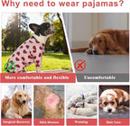 Dog Pajamas Lightweight Dog Onesies Soft Stretchy Tiny Outfit Clothes for Small Medium Large Puppy Pjs Clothes Doggie Cat Pet Boys Girls Outfit (X-Large (30-40lb, Red Heart)