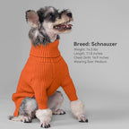 cyeollo Dog Sweater Long Sleeve Knitted Turtleneck Pullover Warm Clothes | Ultra Soft Warm Knit, Full Coverage, 4-Way Stretch for Easy Movement, Easy On & Off, Winter Daily Wear for Small Dogs