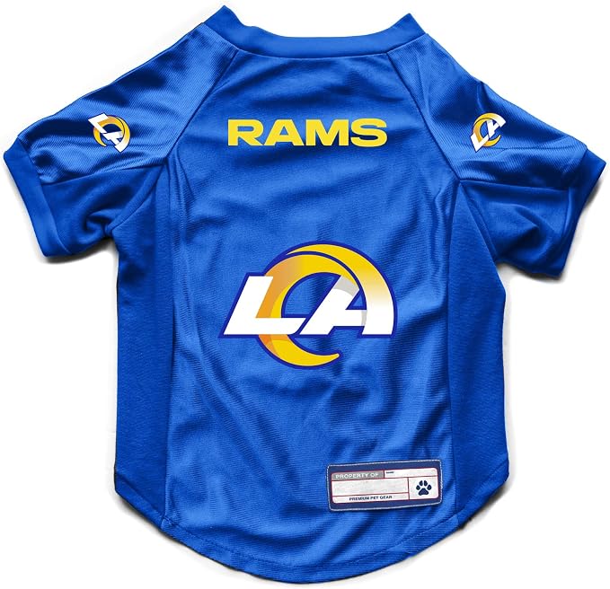 Littlearth NFL Los Angeles Rams Stretch Pet Jersey, Team Color, X-Small