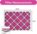 18x24x1 Air Filter (6-Pack) | Made in the USA | Color Changing | Remove Cat and Dog Odor | MERV 8 for Pet Hair Dander and Dust | 17.5"x23.5"x0.75" Exact Size