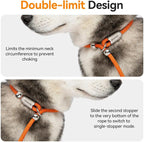 Dog Slip Leash with Double Padded Handles, Dog Training Lead to Stop Pulling,No-Pull Slip Leash and Collar Combo, Anti-Tangle,Traffic Control,Heavy Duty&Durable