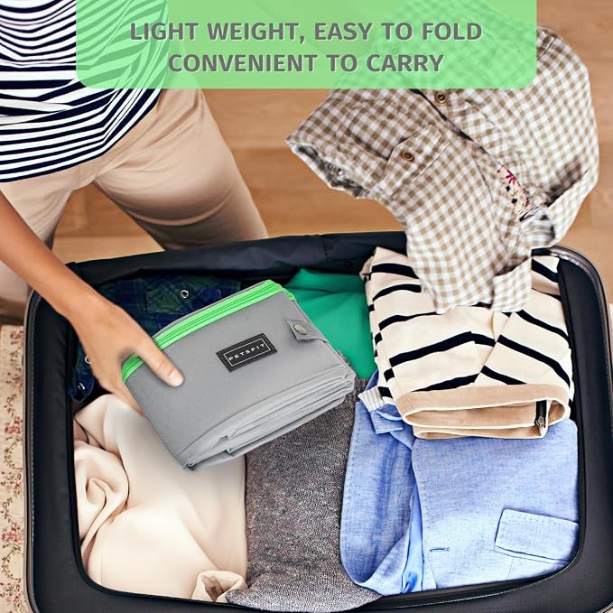 PETSFIT Travel & Portable Cat Litter Box - Leak-Proof, Waterproof Bottom, Collapsible Litter Boxes Perfect for Hotel/Lawn/Car Travel