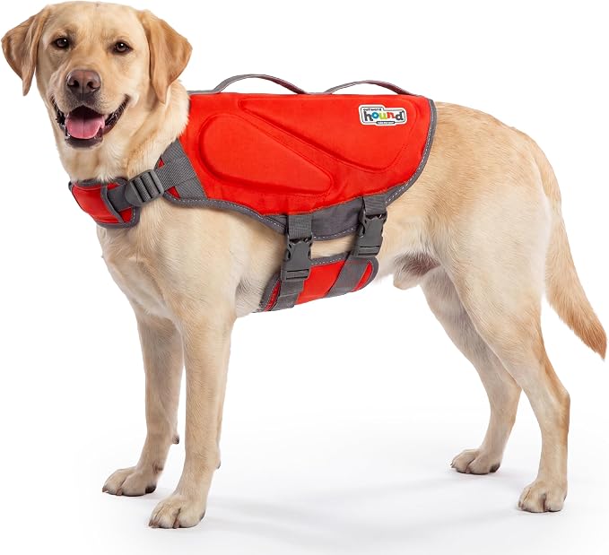 Outward Hound Dawson Swim Red Dog Life Jacket, Large
