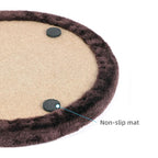 Cat Self Groomer, Heavy Scratching Pad with Mouse Toy | Easy To Clean, Enhanced Brush Holder, For All Cats, Durable Brush, Cat Face Scratchers, Cat Body Massager, Brown