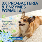 Simple Solution Pet Stain & Odor Remover, Spring Breeze Scent, Gallon | Dog Stain & Odor Remover, Pet Urine Enzyme Cleaner, Dog Urine Carpet Cleaner, Pet Odor Eliminator, Cat Stain Remover