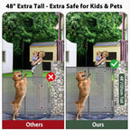 200" Extra Long Baby Gate Retractable Dog Gate for Outdoor/Indoor | 16ft Retractable Baby Gate Extra Wide Garage Gate, 48" Extra Tall Dog Gate Outdoor Retractable Driveway Fence Barrier, Gray