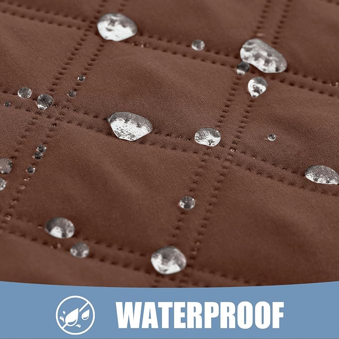 Smiry Waterproof Reversible Pet Couch Covers for Dogs | Pet Friendly, Soft Fabric, Washable Sofa Furniture Protector for Dogs Cat Kids, Checkered (68"x82", Brown/Beige)