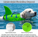 Fragralley Shark Fin Dog Life Jacket, High Buoyancy with Tear-Resistant Nylon of Dog Swim Vest, Pet Life Preserver for Small Medium Large Dogs, Puppy Float Vest for Swimming and Boating