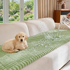 FUANGUI Waterproof Couch Cover Sofa Cover for Dogs and Pets Sofa Protector | Non-Slip Washable Fuzzy Soft Cat Sofa Slipcover for 2-3 Cushion Couch Sofa Pet Friendly, Grass Green, 27.6" x 59.1", 1 pcs