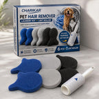 Pet Hair Remover for Laundry, 6 Reusable Laundry Sponges + Tearable Lint Roller, Pet Hair Remover for Clothes, Bedding, Furniture, Sofa, Car Seats, Dog & Cat Hair Remover