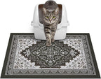 Glittme Cat Litter Mat, 24"x15" Non-Slip Washable Trapping Mat for Cats | Litter Trapping Mat With Thick PVC Coil To Catch Scatter, Soft On Paws And Waterproof Bottom To Protect Floors