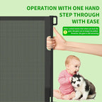 Upgraded Retractable Baby Gate for Stairs, 33"Tall Expands 55"Wide Ideal Safety Solution Dog Gate for Stairs Doorways Hallways Indoor/Outdoor Mesh Baby Gate Retractable Screen Door(Black, 86CMx140CM)