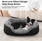 INVENHO Small Dog Bed Orthopedic Warming Soft Calming Sleeping Durable with Anti-Slip Bottom