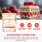 Pet House Natural Plant-Based Air Freshening Pet Candle Clean Burning, Long Lasting Candles, Strawberry Shortcake, 9 OZ Pack of 1