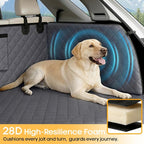 PETICON SUV Cargo Liner for Dogs, Pet Trunk Cover with Cushioned Sides | Full Coverage Non-Slip Cargo Cover with Bumper Flap Protector, Waterproof 600D Oxford, 28D High-resilience Foam, Safer Rides