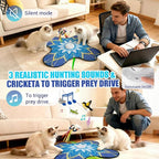 Interactive Cat Toys For Indoor Cats, Rechargeable Touch Automatic Cat Toy | Dual Wands Design, Sound On/Off Control, Non-Slip Suction Cups, Electronic Hide And Seek For Bored Kittens & Adult Cats
