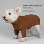 cyeollo Dog Sweater Long Sleeve Knitted Turtleneck Pullover Warm Clothes | Ultra Soft Warm Knit, Full Coverage, 4-Way Stretch for Easy Movement, Easy On & Off, Winter Daily Wear for Small Dogs