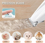 2026 New Pet Precision Trimmer, Dog Paw Trimmer with LED Light, Ultra Quiet | IP68 Waterproof, Dual-Speed Motor, Suit for Trimming Paw, Ear, Face, Butt, Eyebrows, USB Rechageble